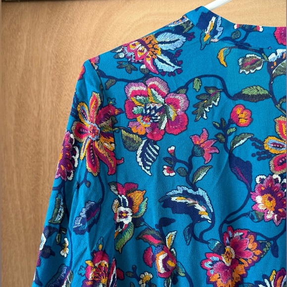 Soft Surroundings Allene Maxi Dress Floral Boho Pockets Women’s Med Petite - Picture 7 of 16